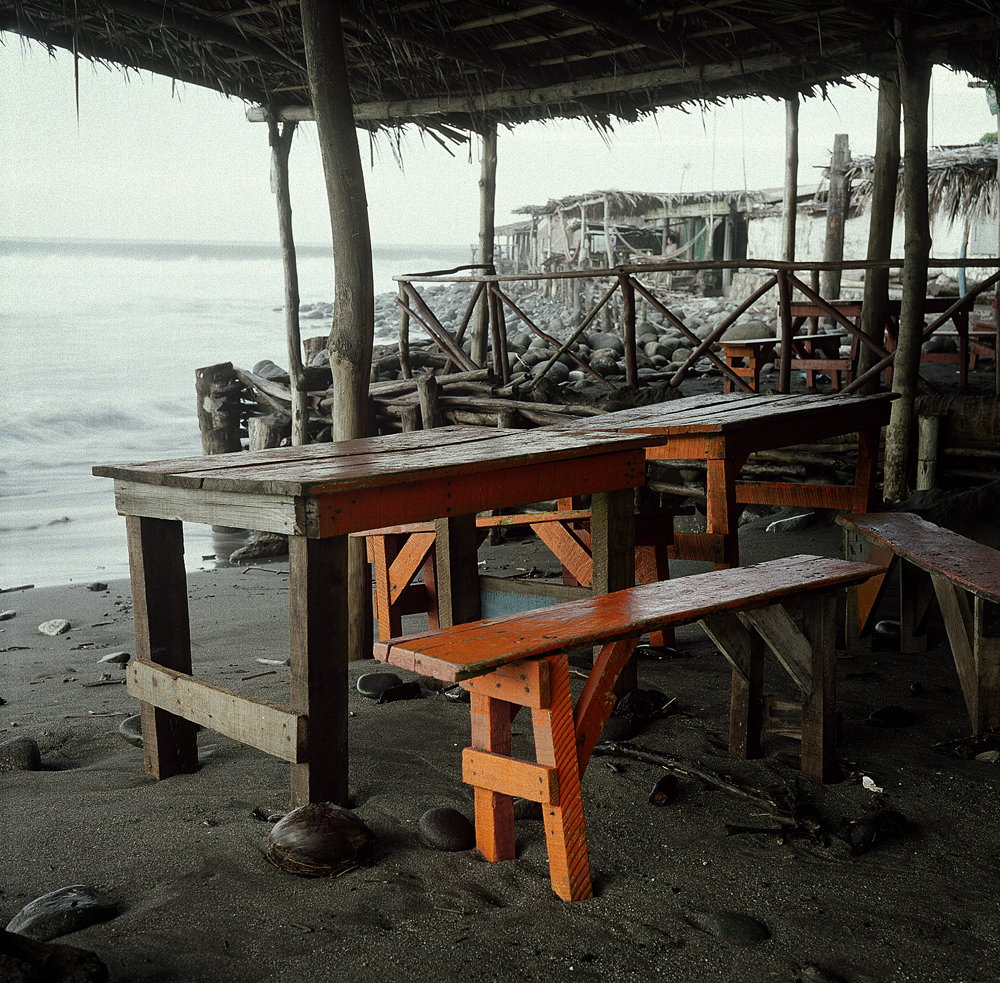 orange table El Salvador, orange, table, El Salvador, photography, photograph, Phill Wilkinson, art, fine art, colour, Beach, minimal, el zonte,