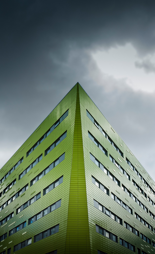 green building, student accommodation, office, photography, Newcastle-upon-Tyne, photograph, Phill Wilkinson, art, fine art, colour, corporate, graded filter, neutral density filter